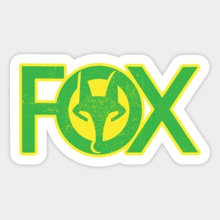 Fox '73 Yellow/Green Sticker